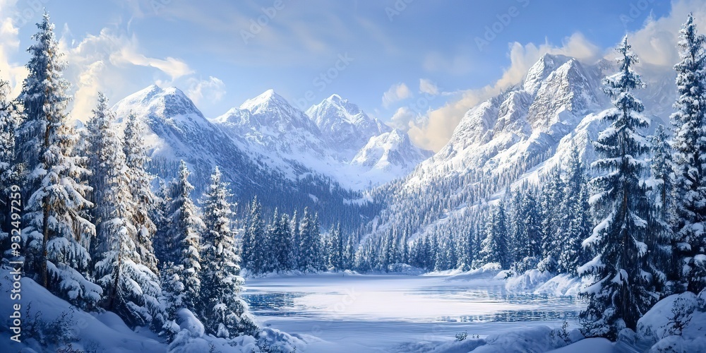 winter landscape in the mountains winter landscape in the mountains