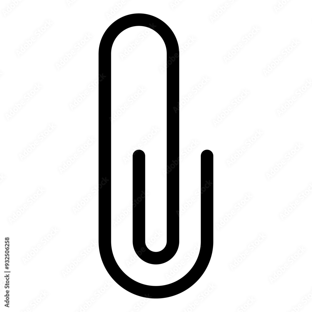 Black Paper Clip with Transparent PNG Vector Illustration Black Paper Clip with Transparent PNG Vector Illustration