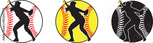 Softball Girl, Baseball Cut File, Girl Baseball Player Silhouette