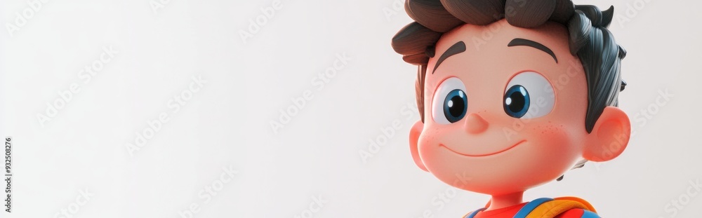 3D Cartoon Character in Studio on White Background 3D Cartoon Character in Studio on White Background