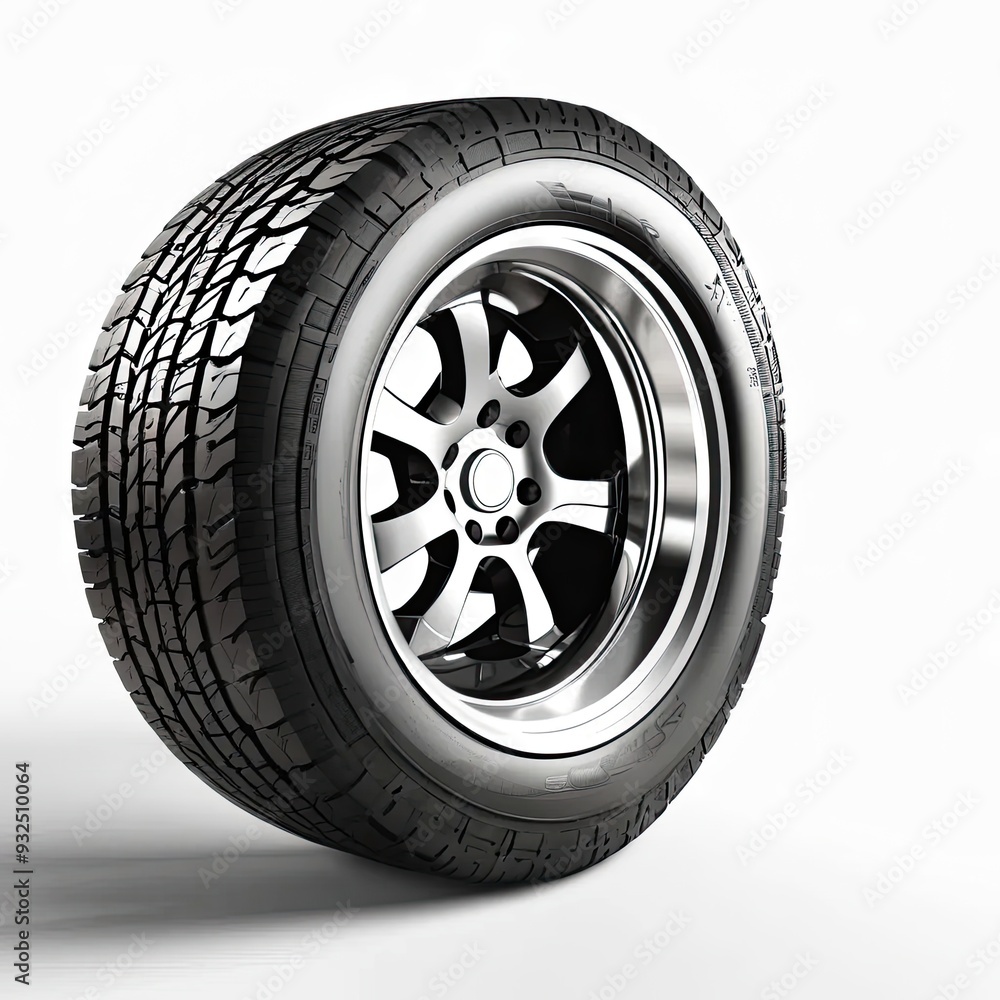 Obraz premium Tire on white background