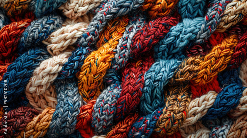 close-up of 3D crocheted texture close-up of 3D crocheted texture