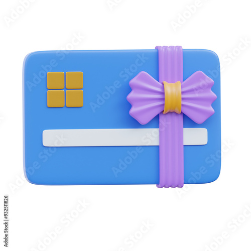 Gift Card 3D Illustration