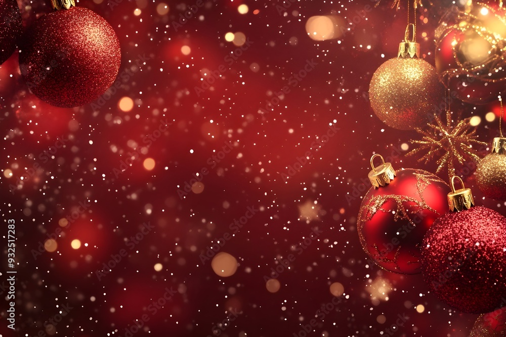 Red Christmas themed background for greeting cards Red Christmas themed background for greeting cards