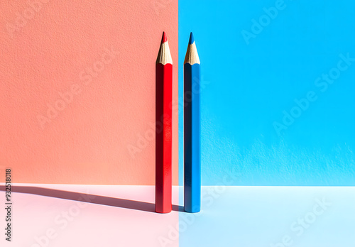Red and Blue Pencils
