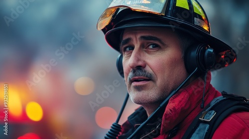 Firefighter Portrait: Bravery and Determination