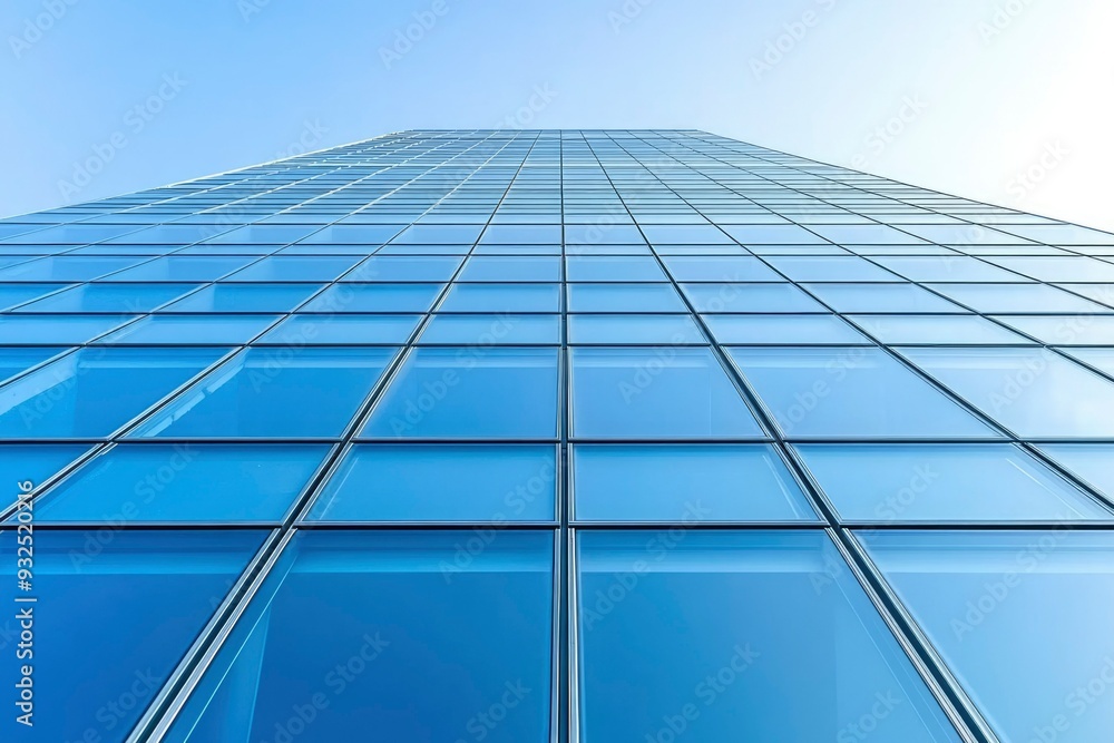 Low Angle View of a Modern Glass Facade Skyscraper Low Angle View of a Modern Glass Facade Skyscraper