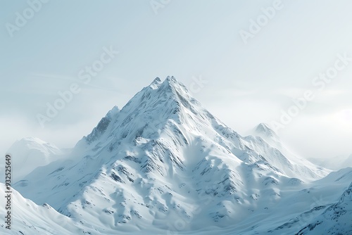 Snowy mountains in winter. Caucasus Mountains,.