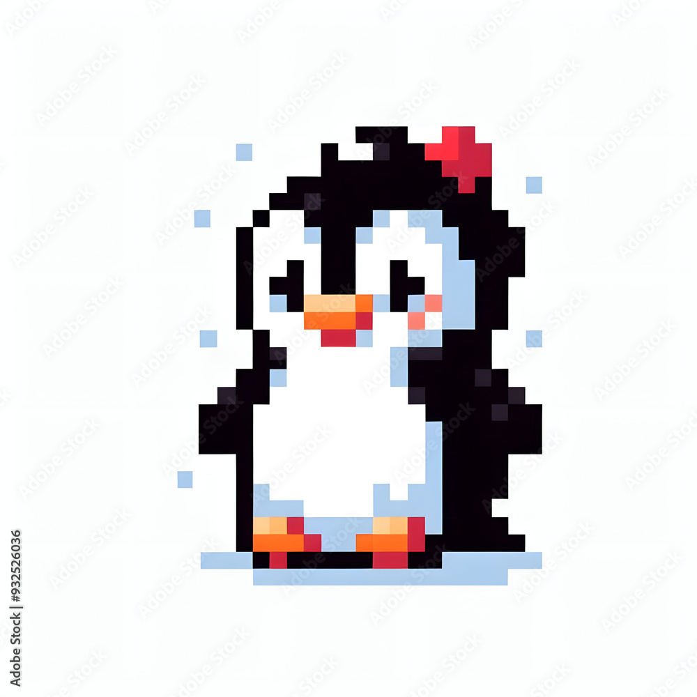 흰 배경, 펭귄, 픽셀아트 (White background, Penguin, pixel art)
흰 배경, 펭귄, 픽셀아트 (White background, Penguin, pixel art)
