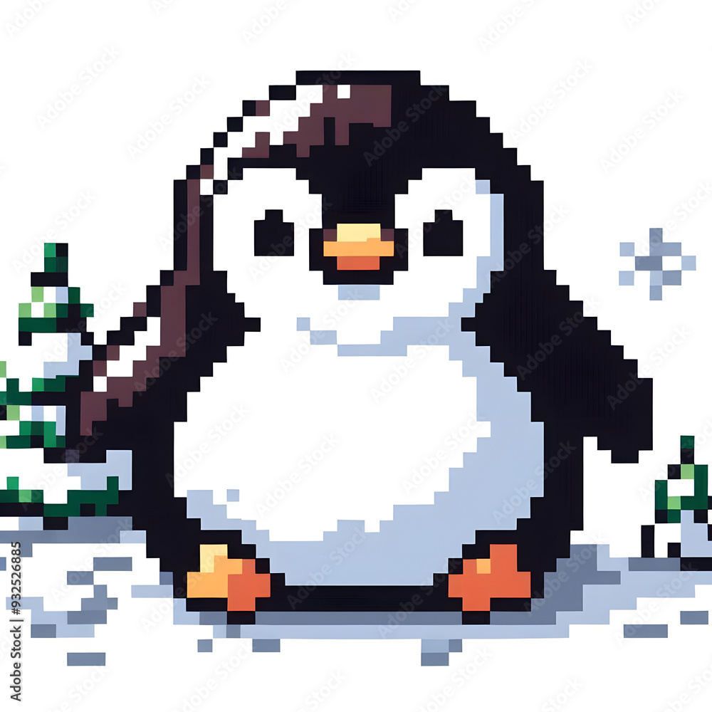 흰 배경, 펭귄, 픽셀아트 (White background, Penguin, pixel art)
흰 배경, 펭귄, 픽셀아트 (White background, Penguin, pixel art)