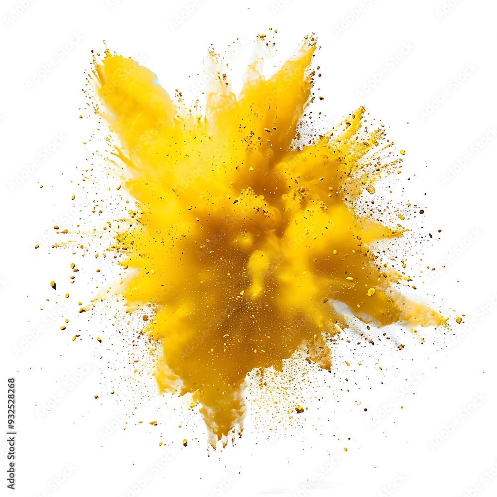 Abstract yellow watercolor splash isolated on white background. Abstract yellow watercolor splash isolated on white background.