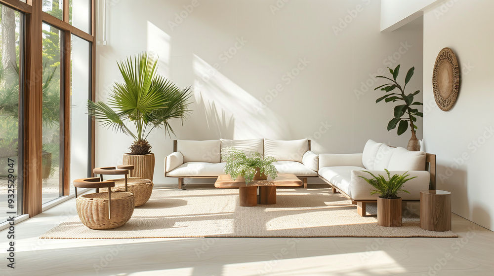 Fototapeta premium 白を基調としたインテリア