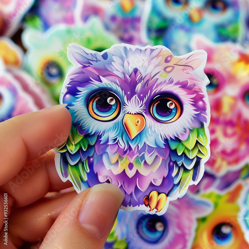 Baby owls, 8k ultra-detailed multicolored visual, kawaii cute vibrant sticker --style raw --v 6 Job ID: 683d52f3-cd50-4b30-8bc5-e53ee6214ffc photo