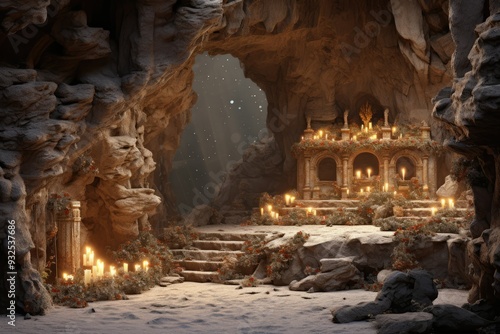 illustration of ancient rooms in Europe