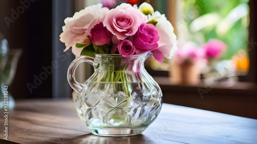 bouquet of tulips in vase