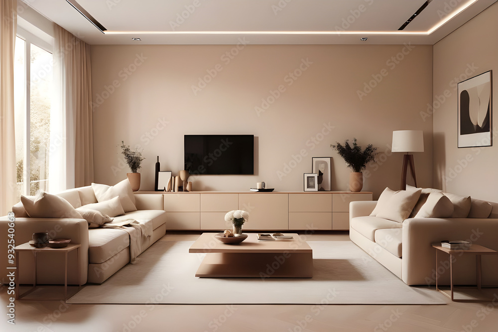 modern living room with fireplace, modern beige living room modern living room with fireplace, modern beige living room