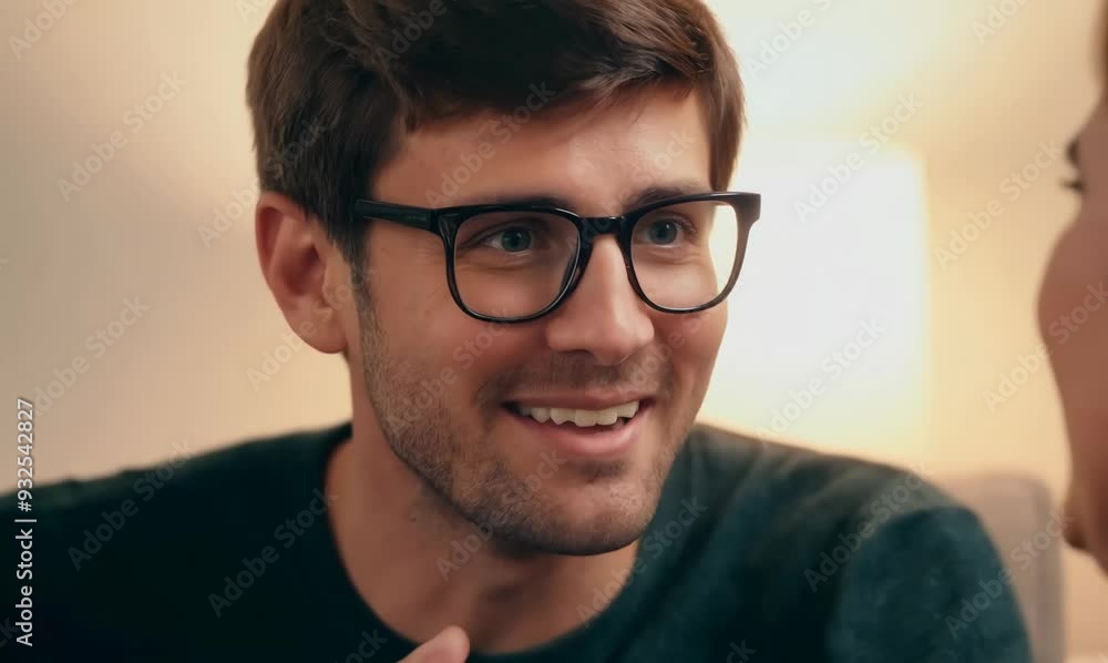 German Man Discussing Weekend Plans with Partner German Man Discussing Weekend Plans with Partner