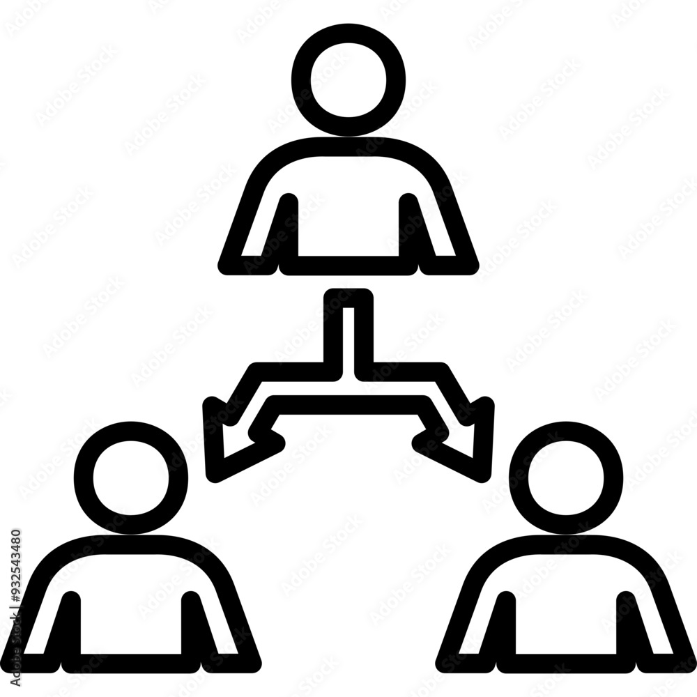 Fototapeta premium Organization Structure Icon