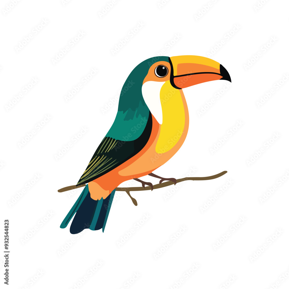 Obraz premium Photo of Realistic Vector Illustration of Colorful Birds Set