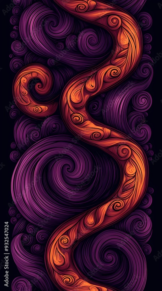 Abstract Swirls in Vibrant Hues Abstract Swirls in Vibrant Hues