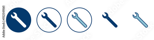 wrench icon vector isolated on white background. Wrench vector icon. Spanner symbol