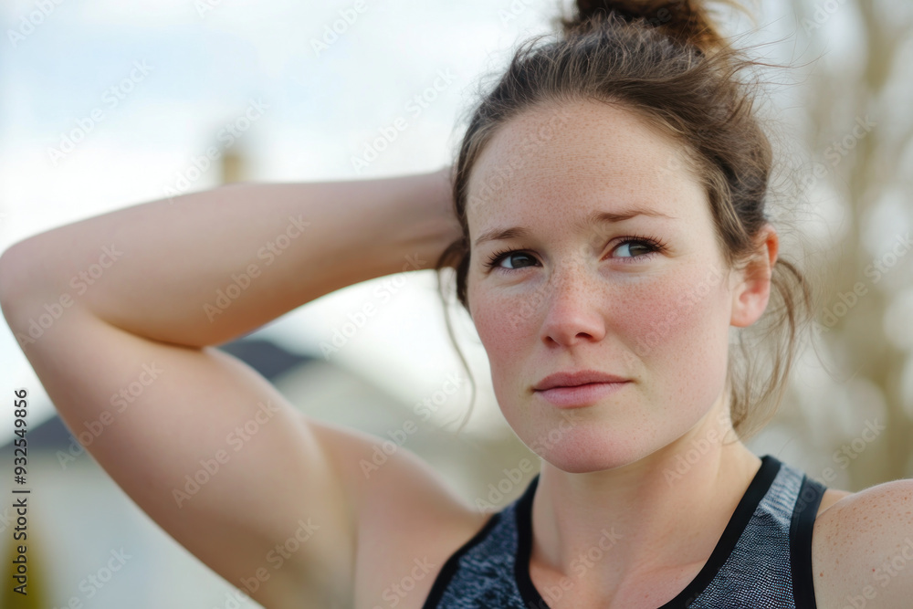 Canadian fitness person woman exercising workout as healthy lifestyle Canadian fitness person woman exercising workout as healthy lifestyle