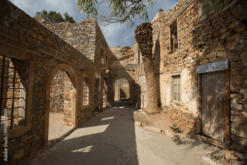 Ruins of an old Venetian fortress in Spinalonga Island (Crete, Greece) photo