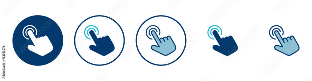 Hand cursor icon vector isolated on white background. Hand click icon. Finger pointer vector Hand cursor icon vector isolated on white background. Hand click icon. Finger pointer vector