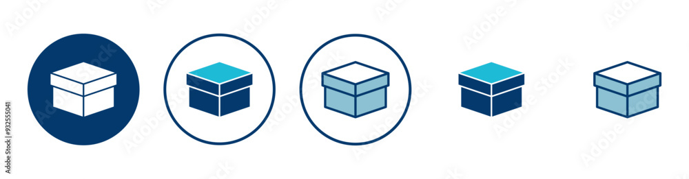 Box icon vector isolated on white background. Cardboard box, packaging open. Box vector icon Box icon vector isolated on white background. Cardboard box, packaging open. Box vector icon