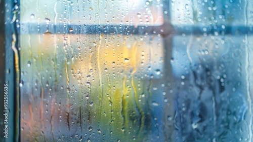 Wallpaper Mural Raindrops on Window Pane Torontodigital.ca