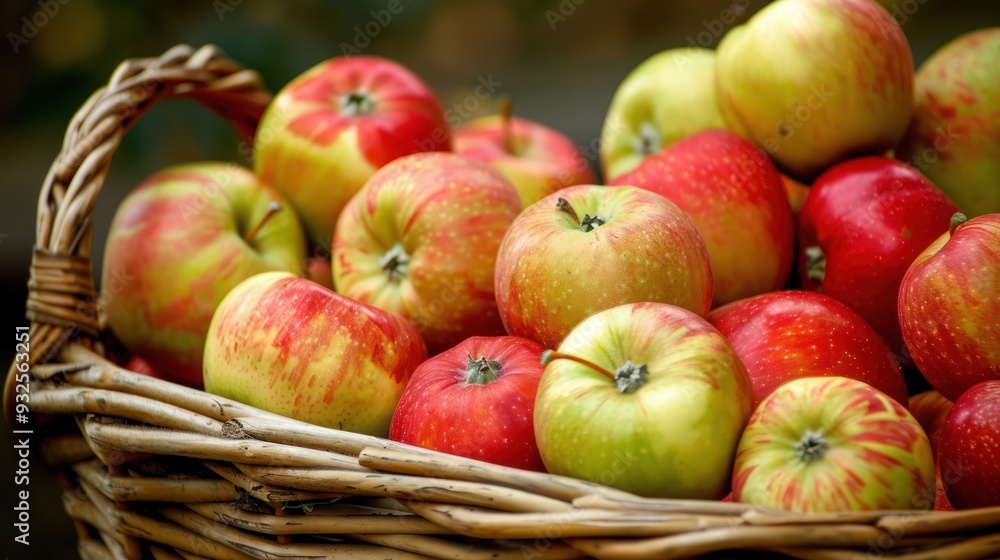 A Basket Full of Fresh Apples A Basket Full of Fresh Apples
