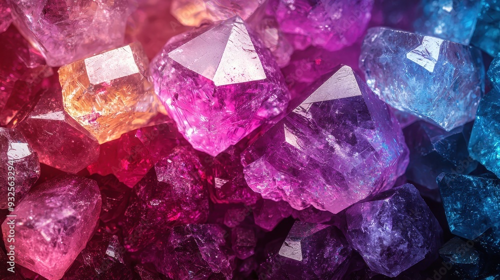 Close Up Macro Shot of Sparkling Gemstone Crystals Close Up Macro Shot of Sparkling Gemstone Crystals
