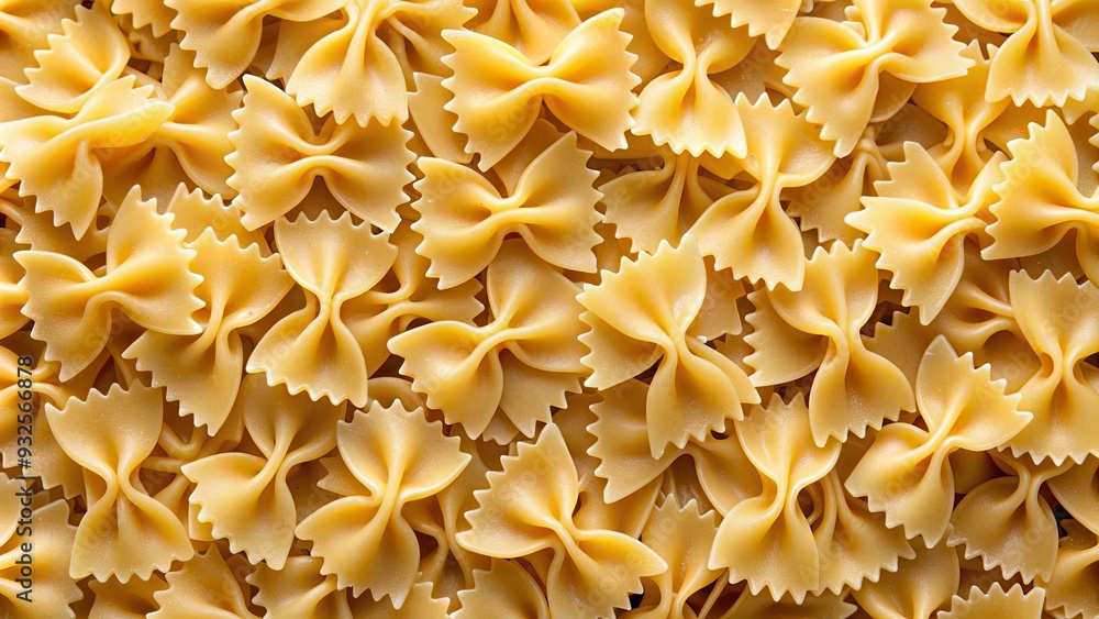 Close-up of uncooked farfalle pasta, a versatile culinary canvas for gourmet cooking Close-up of uncooked farfalle pasta, a versatile culinary canvas for gourmet cooking