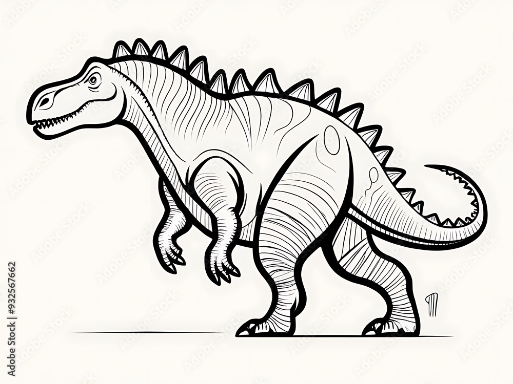 Refined Line Art of an Iguanodon Crafted Like a Pencil Shaving, Combining Artistic Simplicity with Dinosaur Dynamics Refined Line Art of an Iguanodon Crafted Like a Pencil Shaving, Combining Artistic Simplicity with Dinosaur Dynamics