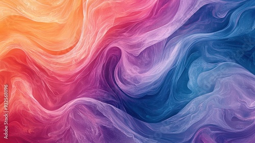 Abstract Swirling Colors Orange Pink Purple Blue Fluid Art Liquid Art Background Texture Pattern Design Decorative Elegant Modern Contem