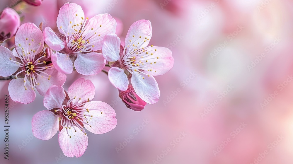 Delicate Pink Blossom Macro Photography Spring Flower Background Delicate Pink Blossom Macro Photography Spring Flower Background