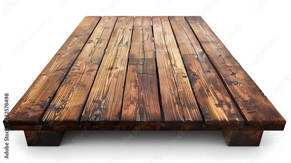 Wooden table isolated on white background, Perspective view. Wooden table isolated on white background, Perspective view.