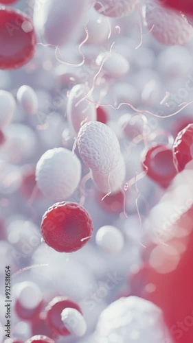 3D Render of White Blood Cells