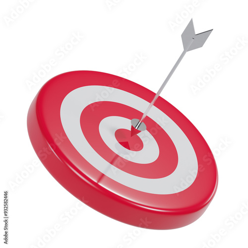 3d red target archery bulls eye dart game icon