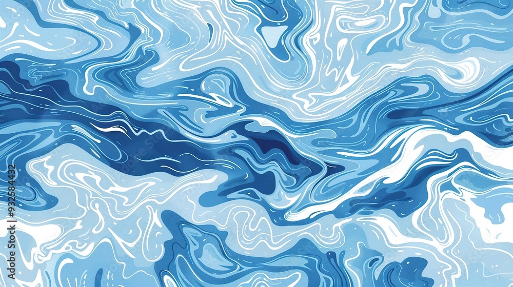 Abstract Swirling Blue and White Pattern Abstract Swirling Blue and White Pattern