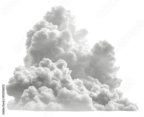 PNG White fluffy clouds floating in the sky