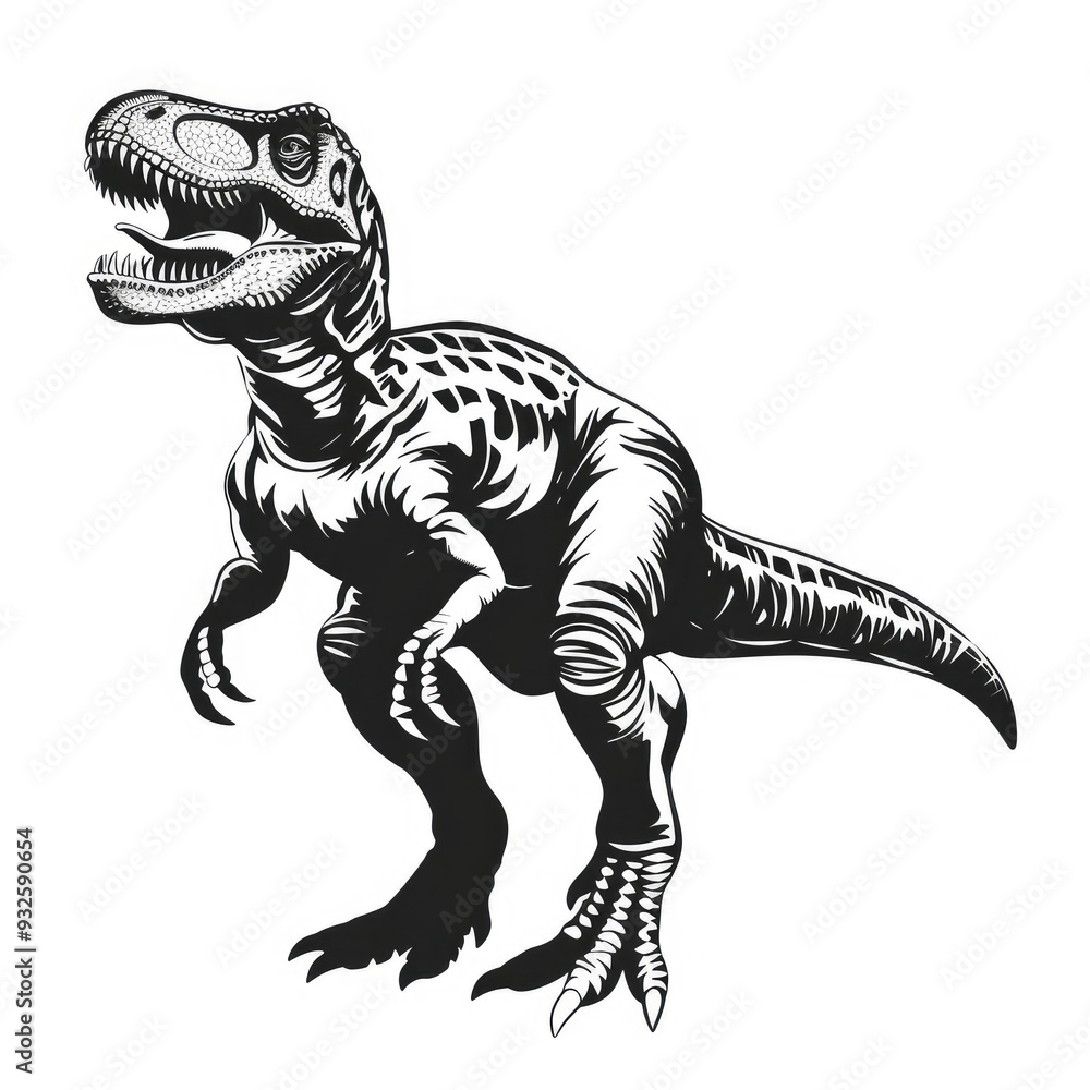 A black and white drawing of a dinosaur isolated white background,2d flat vector
A black and white drawing of a dinosaur isolated white background,2d flat vector