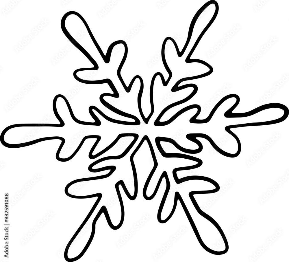 Cartoon lines Christmas Snow Cute Card Illustration Cartoon lines Christmas Snow Cute Card Illustration