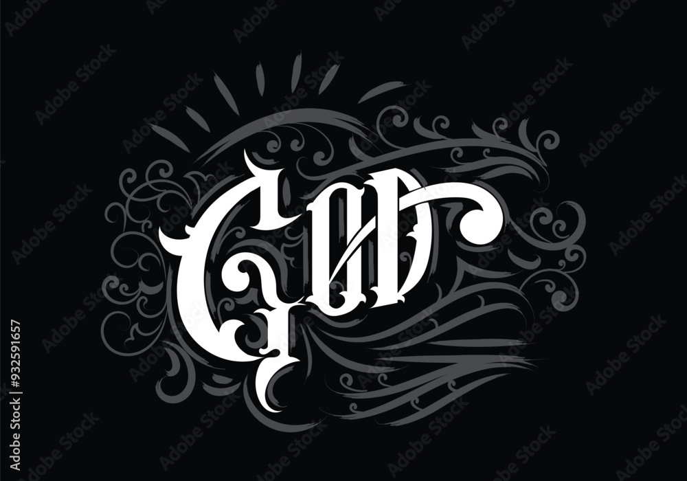 GOD lettering custom style design GOD lettering custom style design