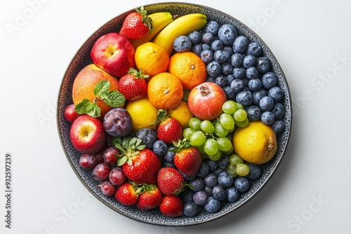 A Bowl Overflowing with Fresh Fruit, a Colorful Feast