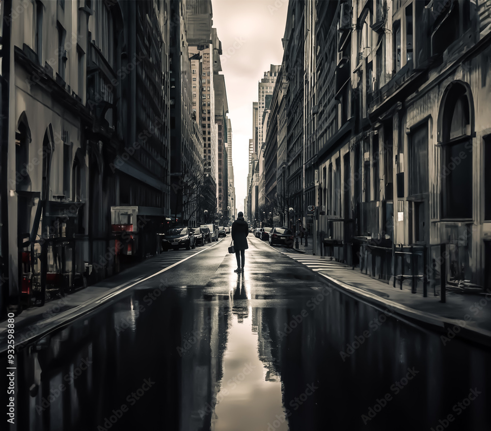 Fototapeta premium night view of the canal