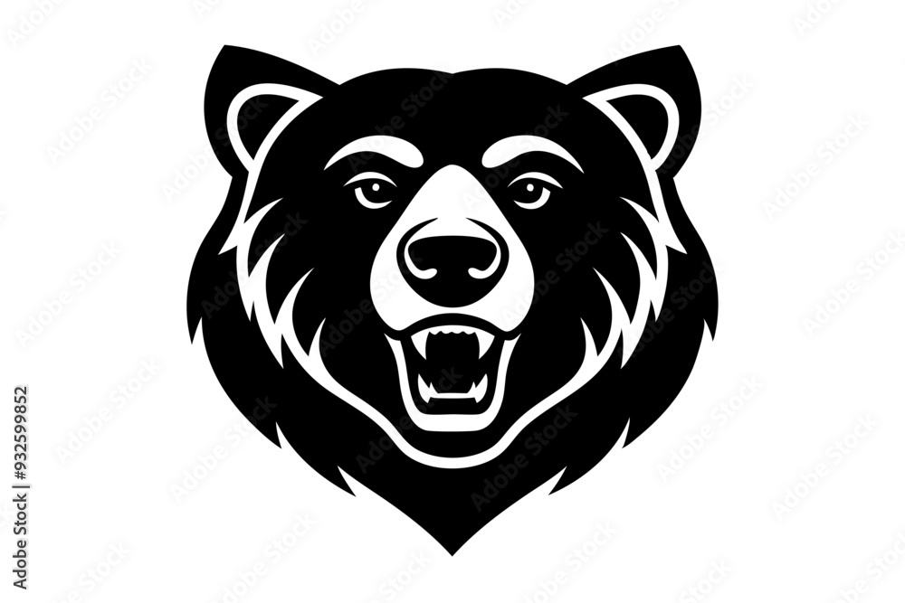Silhouettes of a Bear with Cubs Mascot Logo Vector Printable Wildlife Graphic Design Silhouettes of a Bear with Cubs Mascot Logo Vector Printable Wildlife Graphic Design