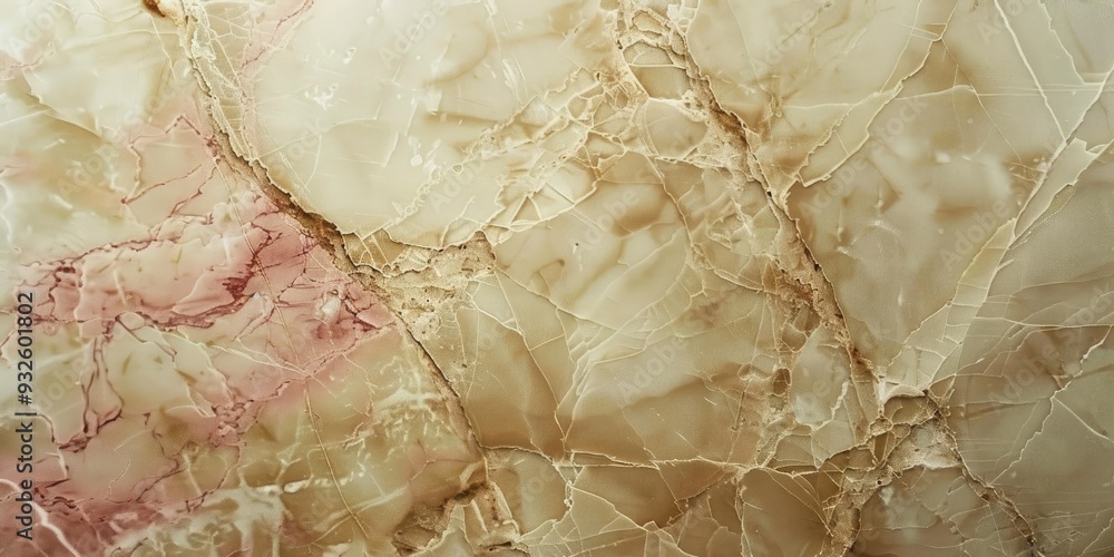 Elegant Light Beige Marble Featuring Pink Veins and Intricate Patterns Elegant Light Beige Marble Featuring Pink Veins and Intricate Patterns