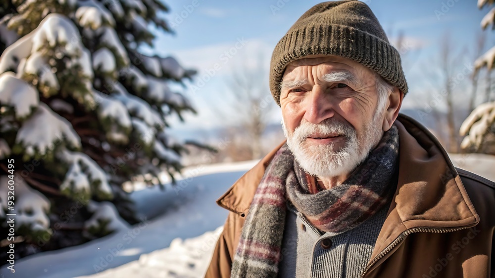 Senior Man in Winter. Senior Man in Winter.