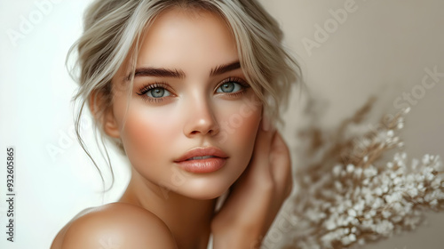 A close-up portrait of a yo...